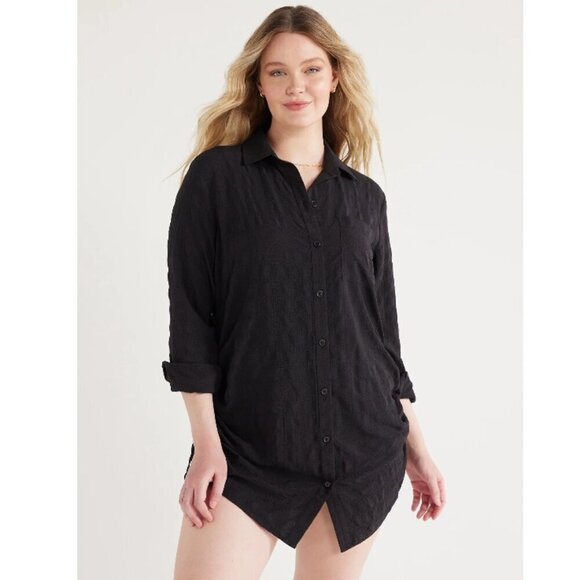 NWT Time and Tru Women's Black Long Sleeve Top - 2X (20W-22W) - Picture 9 of 10